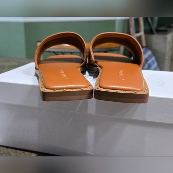 The Drop Women's Oslo One Band Sandal, Mocha #735, 736, 737 - Picture 6 of 12